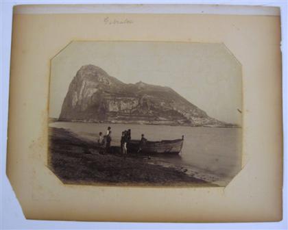 Appraisal: piece th-Century Photograph View of Gibralter ca s Albumen Print