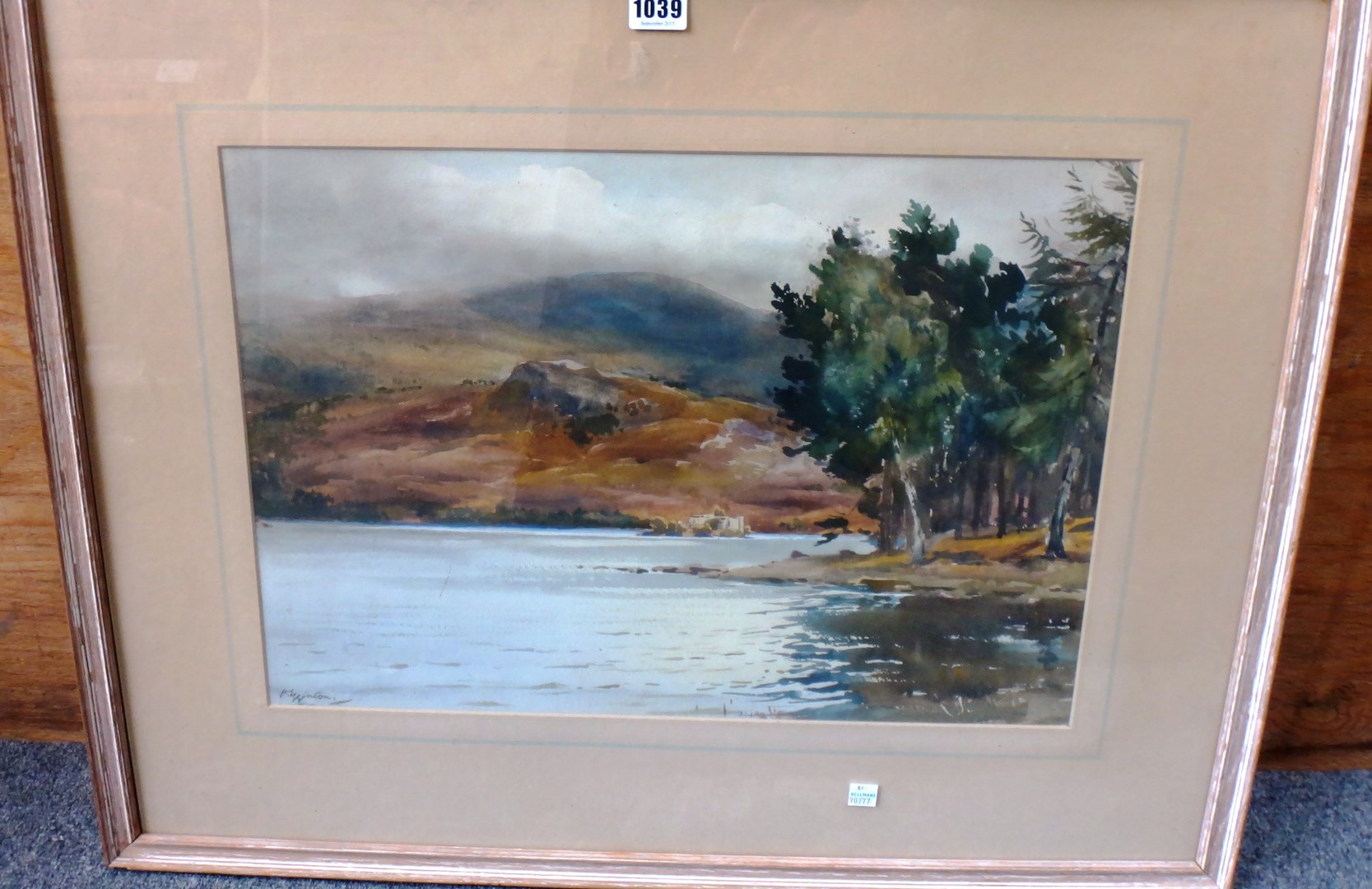 Appraisal: Wycliffe Egginton - Loch an Eilein watercolour signed cm x