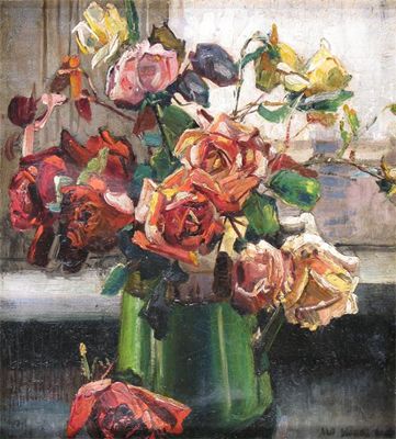 Appraisal: Albert Woods A R C A - Still life of