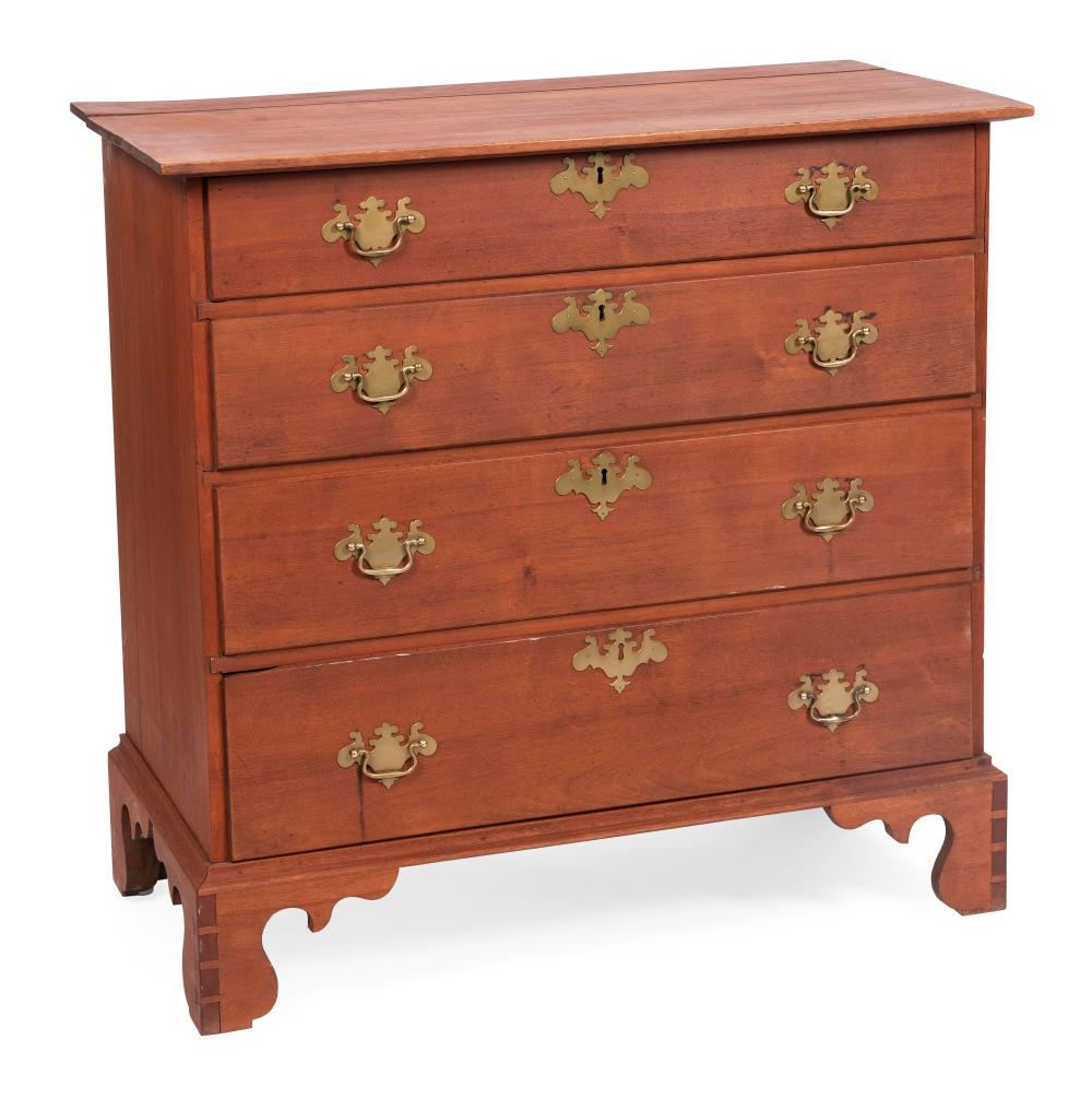 Appraisal: CHIPPENDALE BUREAU NEW ENGLAND CIRCA HEIGHT WIDTH DEPTH CHIPPENDALE BUREAU