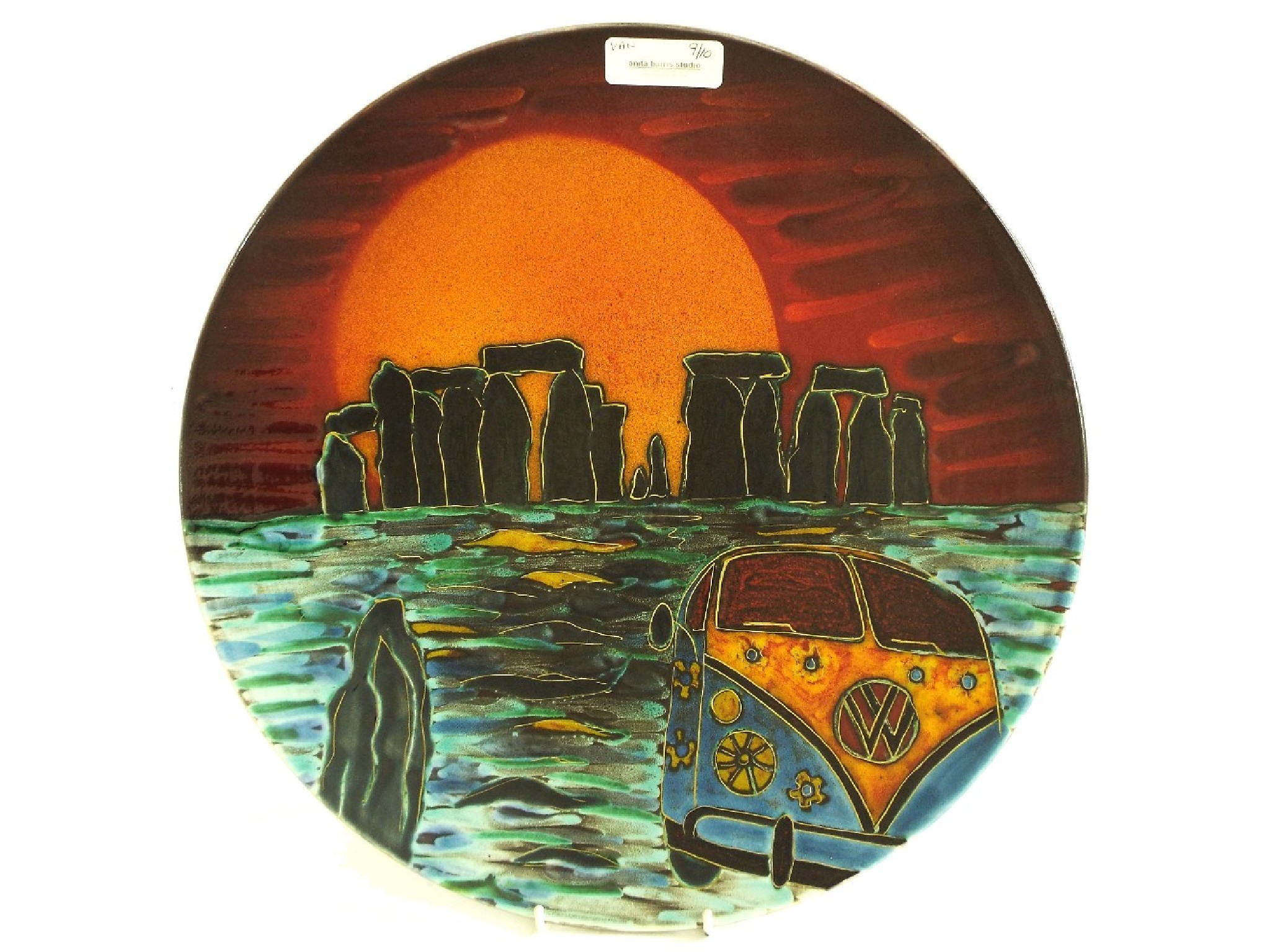 Appraisal: Anita Harris Studio - 'Stonehenge Traveller' signed pottery charger with