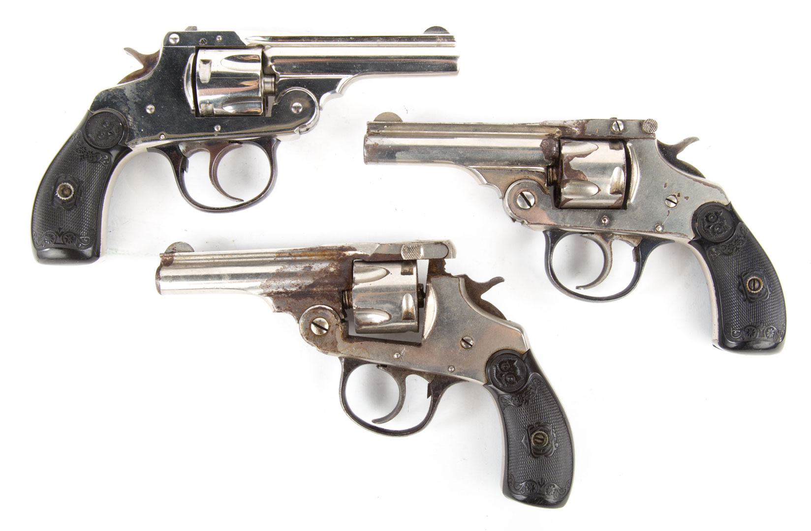 Appraisal: Modern Iver Johnson Revolvers Inch Barrels Nickel Condition Additional comments