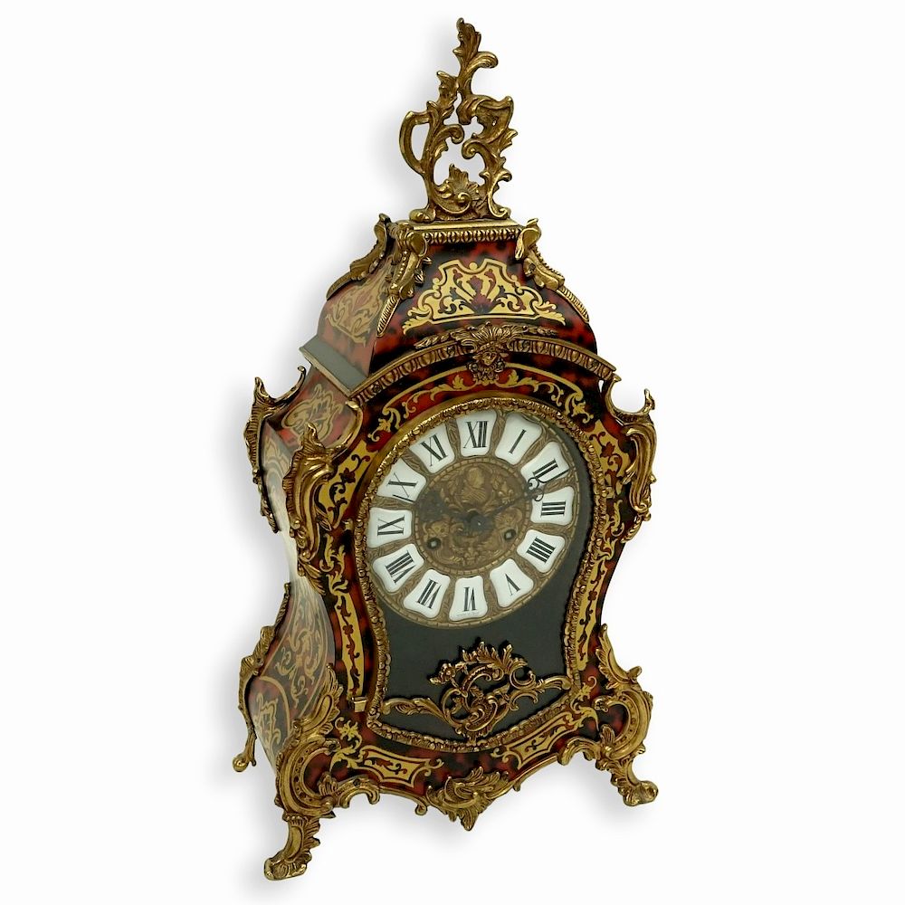 Appraisal: Modern Louis XVI Boulle Style Clock Modern Louis XVI Boulle