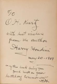 Appraisal: Houdini Harry The Unmasking of Robert-Houdin Signed New York First