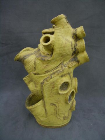 Appraisal: Robert Lohman - IN ceramic vessel tall initialed and dated