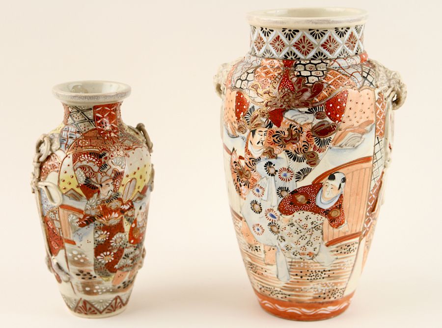 Appraisal: TWO EARLY TH CENT CHINESE HAND PAINTED VASES Collection of