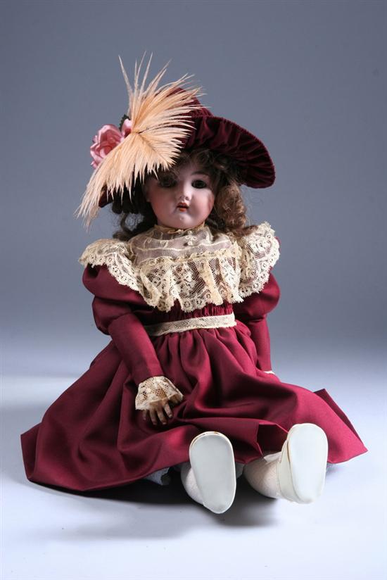 Appraisal: GERMAN PORCELAIN DOLL Marked Germany MHANDWERCK Probably made for the