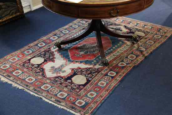 Appraisal: A Persian prayer rug with central mihrab on a deep