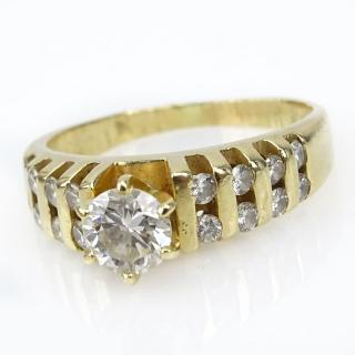 Appraisal: Approx Carat TW Round Brilliant Cut Diamond and Karat Yellow