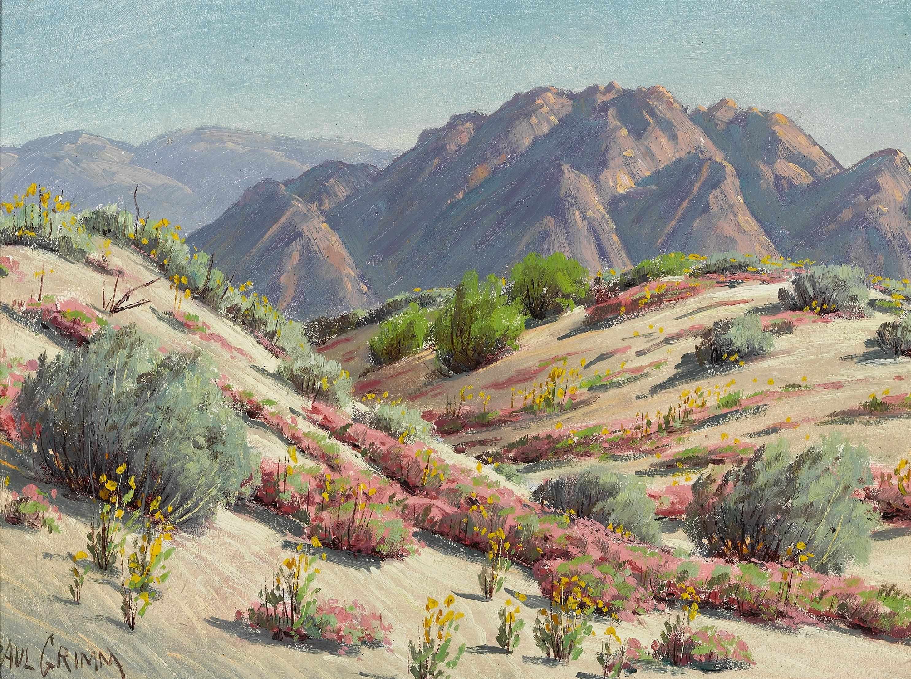 Appraisal: Paul A Grimm American - Desert Verbena signed 'Paul Grimm'