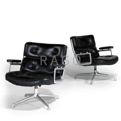 Appraisal: CHARLES AND RAY EAMES HERMAN MILLER Two Time-Life chairs Zeeland