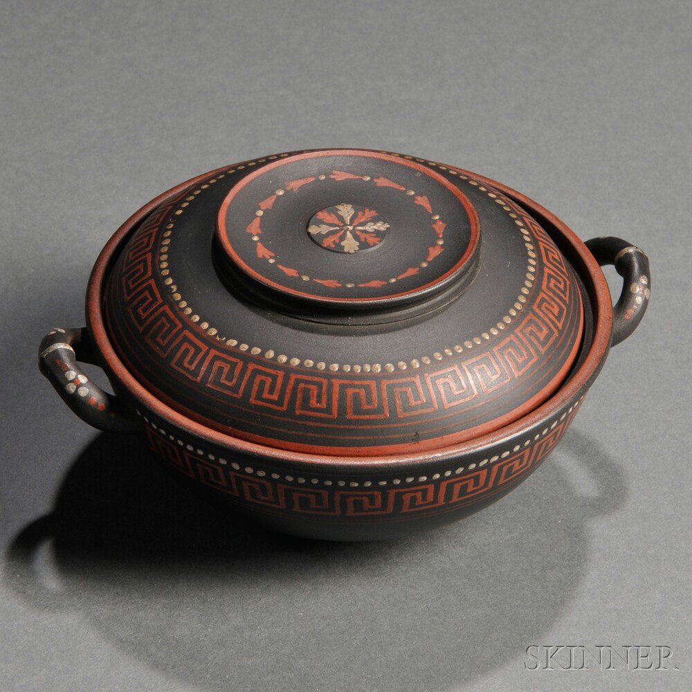 Appraisal: Wedgwood Encaustic Decorated Sugar Bowl and Cover England early th