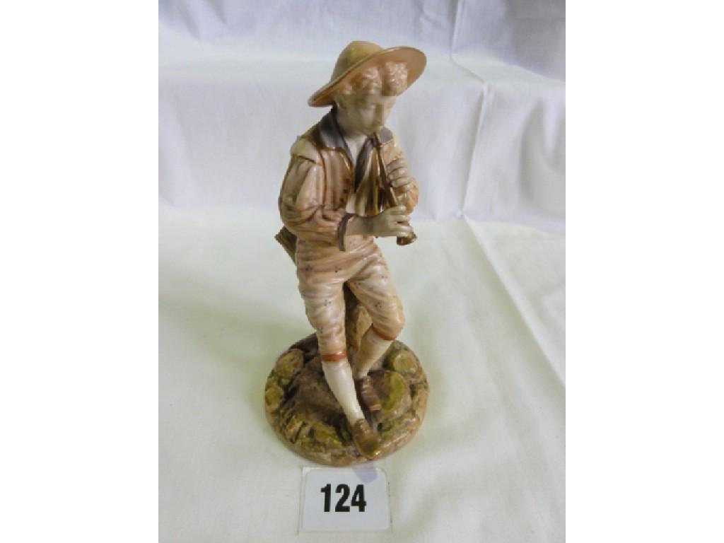 Appraisal: A Royal Worcester figure of a seated rustic character leaning