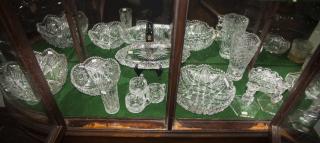 Appraisal: Cut Crystal and Glass Items Crystal Bowls Pair of Candlesticks