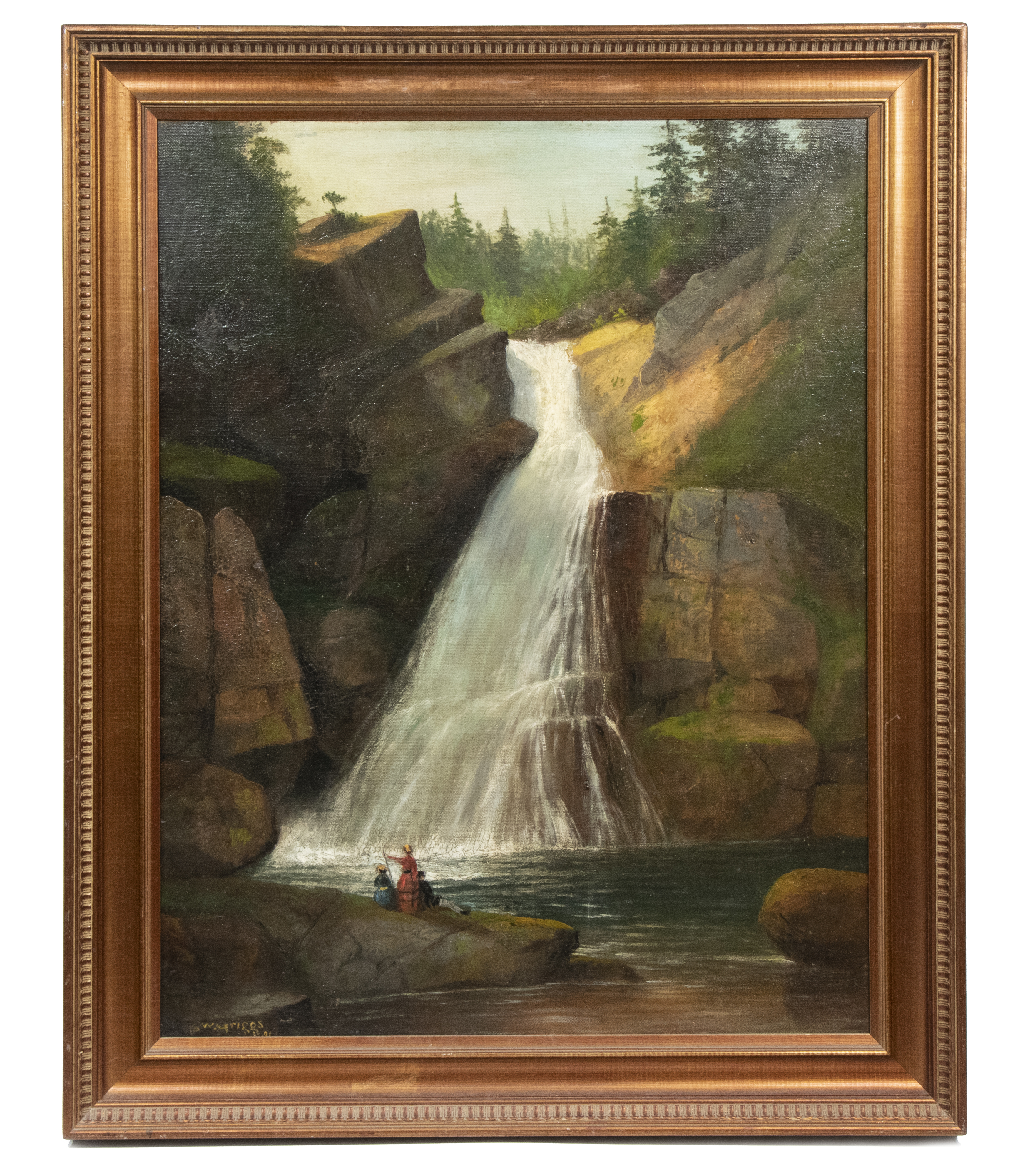 Appraisal: SAMUEL W GRIGGS MA - Glen Ellis Falls oil on