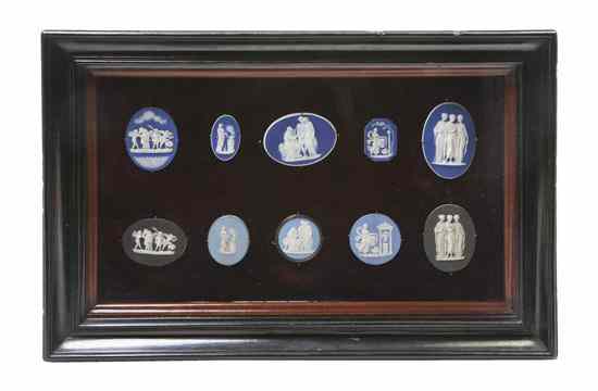 Appraisal: A Collection of Ten Wedgwood Jasperware Medallions each depicting classical