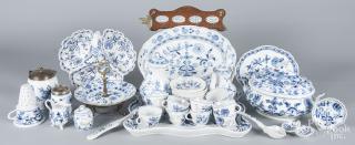 Appraisal: Large Meissen blue onion porcelain service approx forty pcs