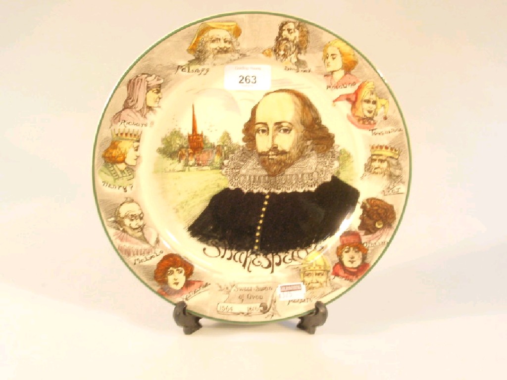 Appraisal: A Royal Doulton Series ware cabinet plate depicting Shakespeare and