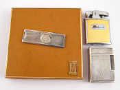 Appraisal: A Dunhill pig skin cigarette case together with a silver