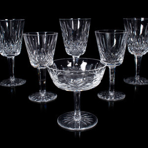 Appraisal: A Waterford Lismore Cut Glass Stemware Service th Century comprising