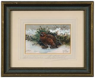 Appraisal: Charles Stanley Todd British - Grouse in the Snow signed