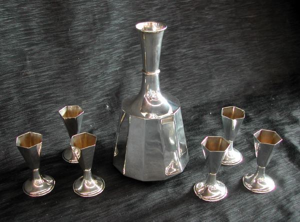 Appraisal: Seven-Piece Derby Silver Company Sterling Silver Liqueur Service for Six