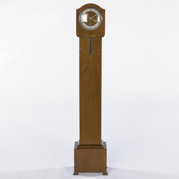 Appraisal: GRANDMOTHER CLOCK In English walnut spring driven th C x