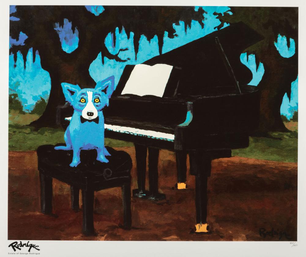 Appraisal: After George Rodrigue American Louisiana - Take Five silkscreen signed