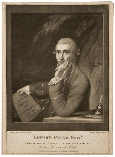 Appraisal: PEALE Charles Willson after Edward Payne i e Thomas Paine