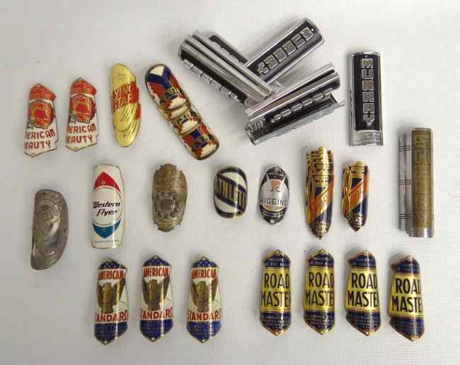 Appraisal: Headbadge collection mostly NOS Including Murray Flying Star Twin Falls