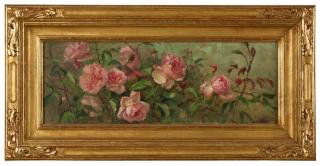 Appraisal: Edith White Pink roses still life signed and dated lower