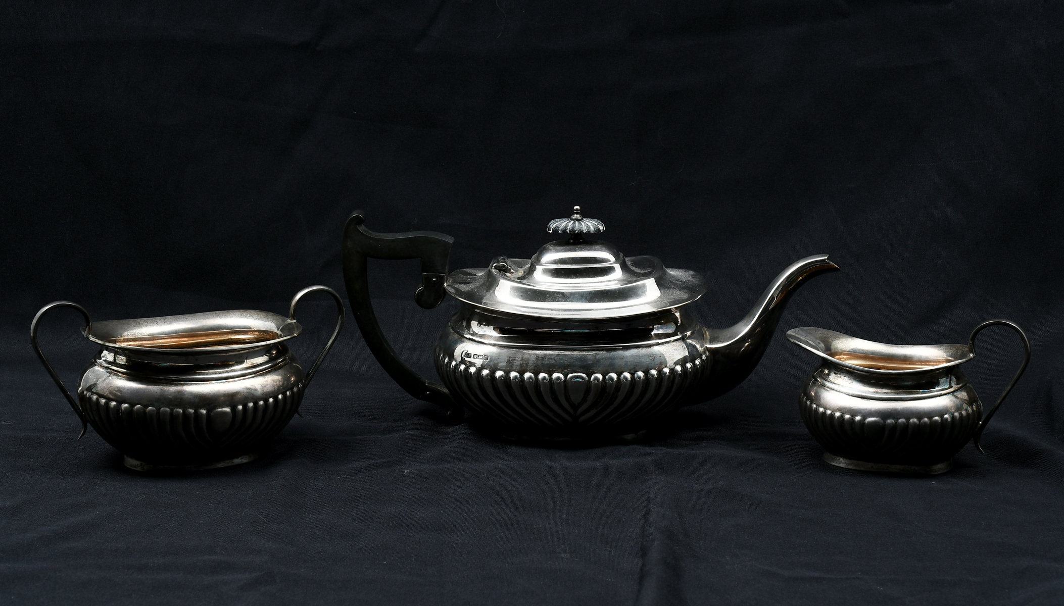 Appraisal: PC EARLY TH C ENGLISH STERLING TEA SERVICE Approx Troy