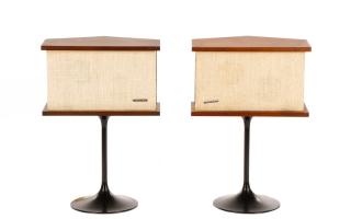 Appraisal: Pair of MCM Bose Speakers on Tulip Stands Bose Corporation