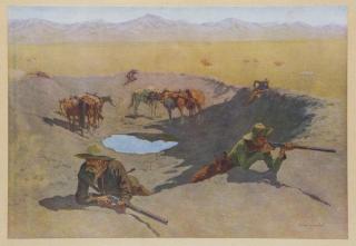 Appraisal: ARTIST PROOF PRINT AFTER FREDERICK REMINGTON Framed print on paper