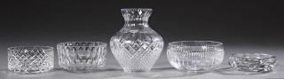 Appraisal: Group of Five Cut Crystal Items th c consisti Group