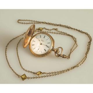 Appraisal: k Gold Elgin Pocket Watch k gold Elgin pocket watch