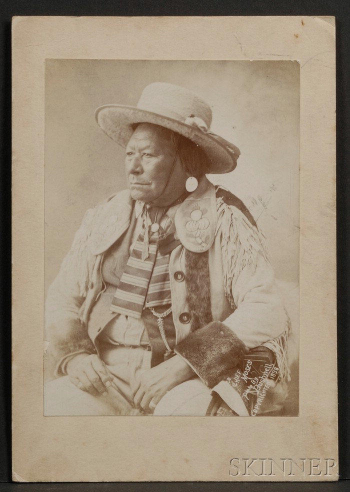 Appraisal: Photograph of Chief Moses by Bushnell he wears an odd