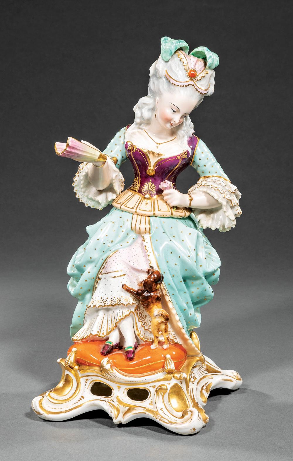 Appraisal: Paris Porcelain Personnage-Veilleuse th c lacking cover and godet h