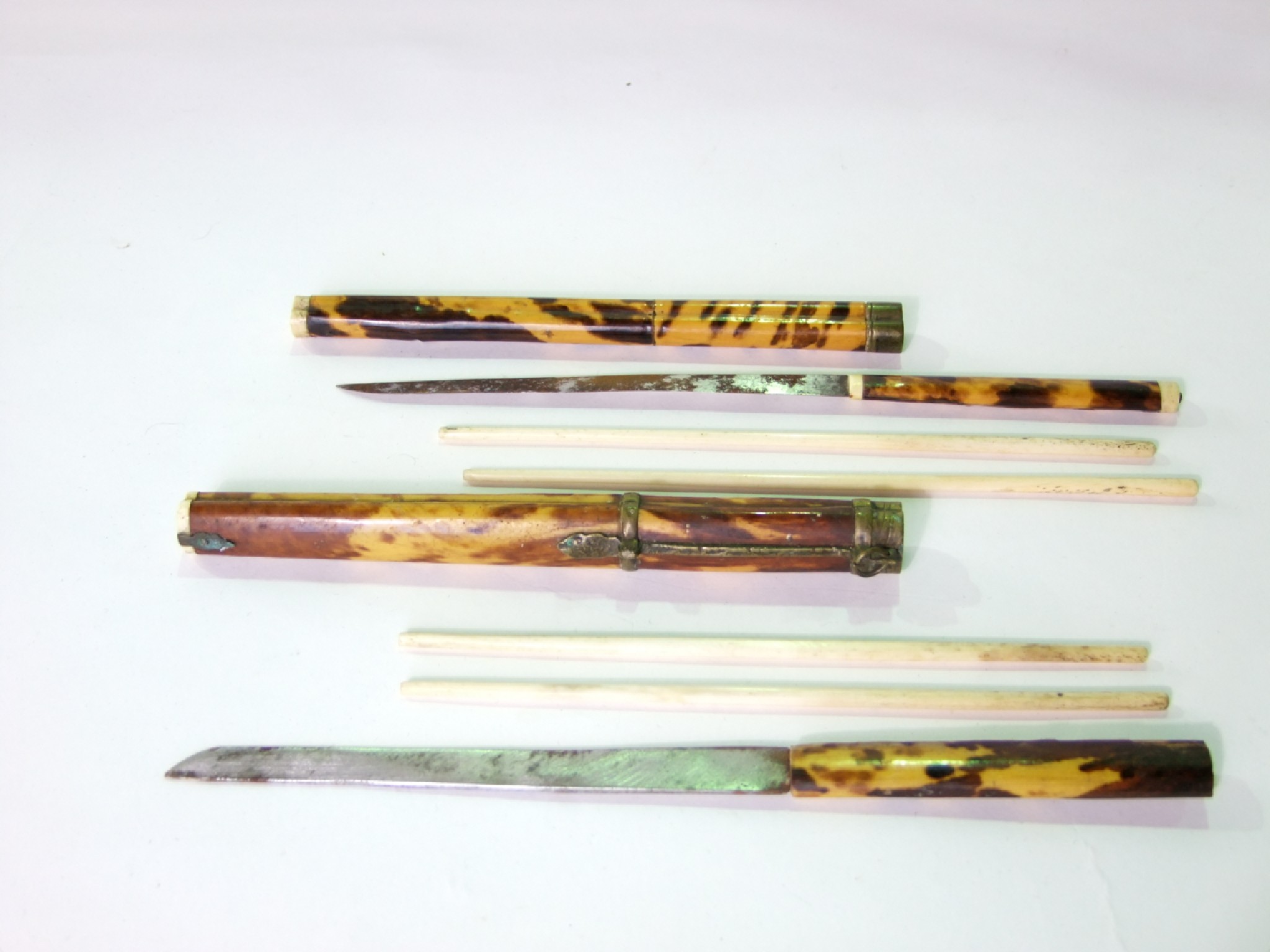 Appraisal: A late th early th century Japanese chopstick set comprising