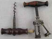 Appraisal: A mixed lot comprising a th century cork screw with