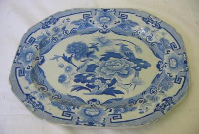 Appraisal: A VICTORIAN IRONSTONE CHINA MEAT PLATE of rounded oblong form