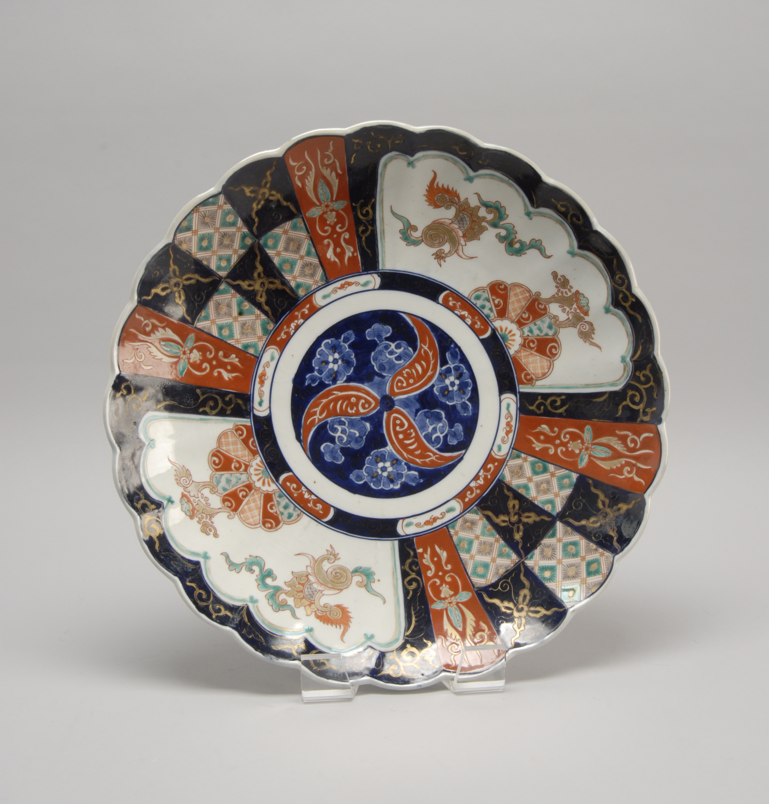 Appraisal: IMARI PORCELAIN CHARGER Meiji PeriodWith polychrome and gilt decoration Diameter