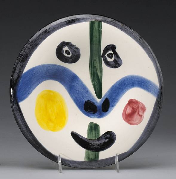 Appraisal: Pablo Picasso Spanish - Face No A R Glazed terre