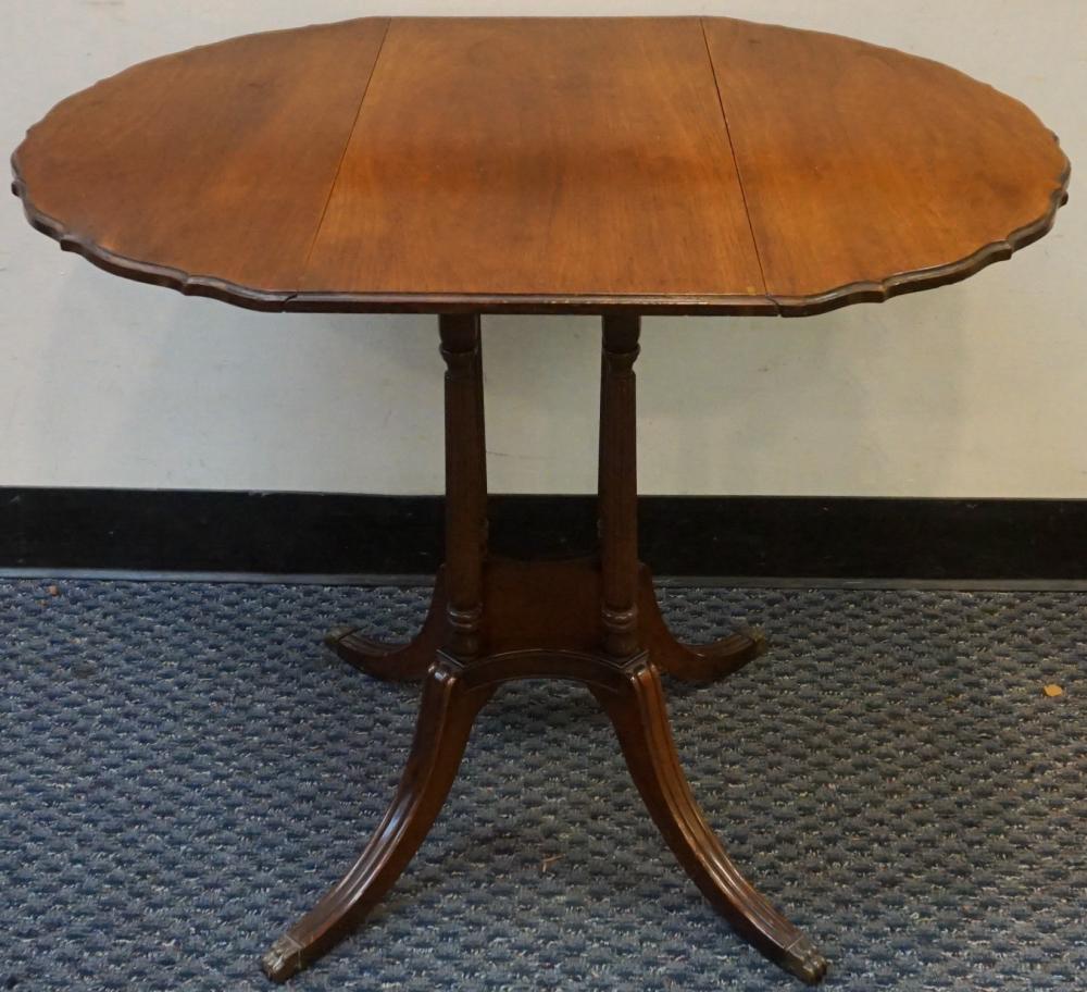 Appraisal: Paalman Furniture George III Style Walnut Drop Leaf Table Open