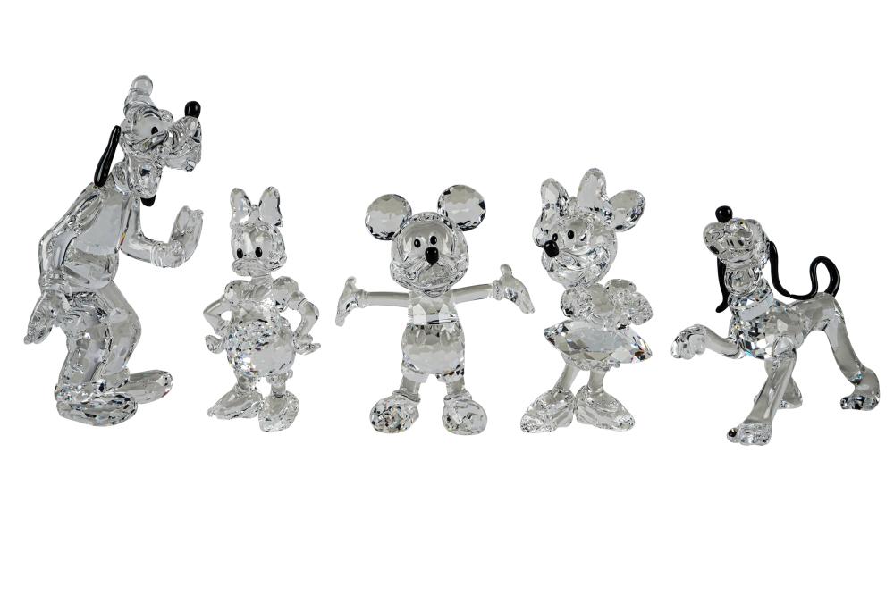 Appraisal: FIVE SWAROVSKI DISNEY SHOWCASE CRYSTAL FIGURESeach with box goofy standing