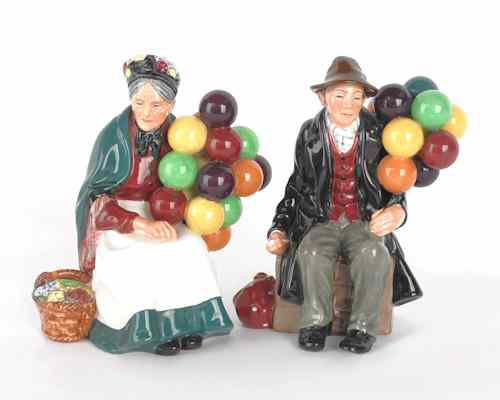 Appraisal: Two Royal Doulton figures The Balloon Man h The Old