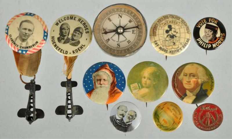 Appraisal: Lot of Assorted Small Advertising Items Description Includes compasses mirrors