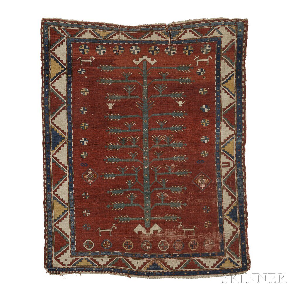 Appraisal: Kazak Rug Southwest Caucasus third quarter th century the abrashed