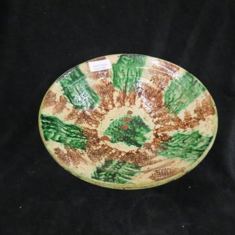 Appraisal: Chinese Ming Pottery Bowl green brown glaze