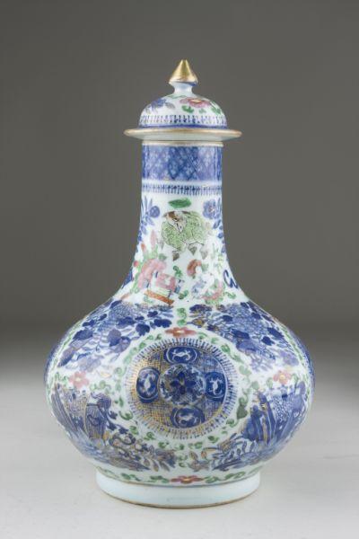 Appraisal: Chinese Export Water Bottle and Cover ca blue Fitzhugh and